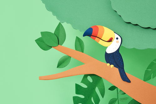 3D立體廣告中的動物叢林紙工藝品設計 創意與自然共舞